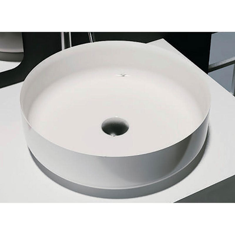 Pietra Bianca Georgia Above Counter Basin 450 x 130mm White Matte