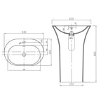 Pietra Bianca Iceland Freestanding Basin Specification