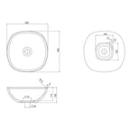 Pietra Bianca Marcello Above Counter Basin 350mm Specification