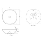 Pietra Bianca Marcello Above Counter Basin 450mm Specification