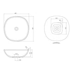 Pietra Bianca Marcello Above Counter Basin 450mm Specification