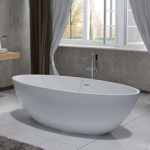 Pietra Bianca Nice 1800mm Freestanding Bath - Black