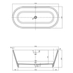 Pietra Bianca Olive Freestanding Bath Specification