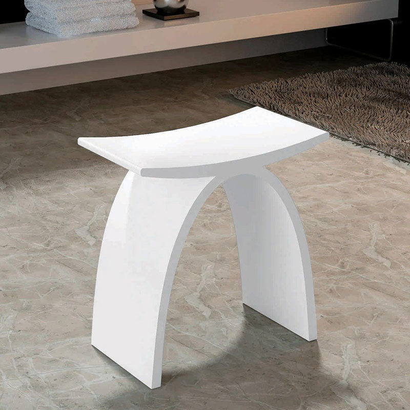 Pietra Bianca Petra Stool - White Matte