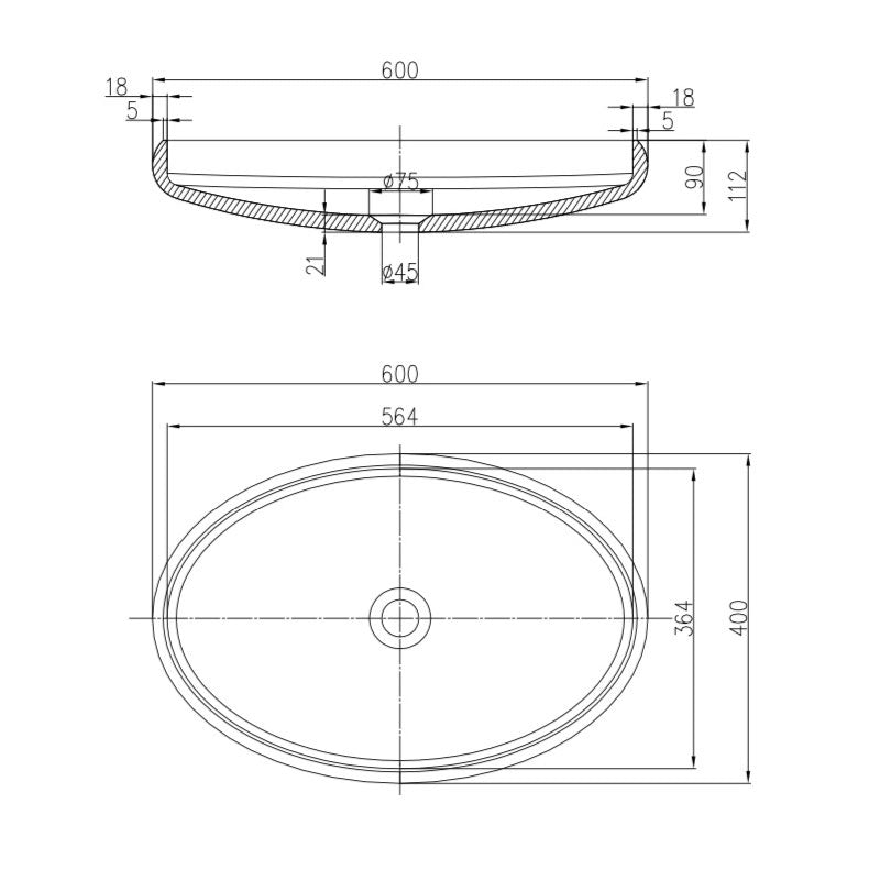 Pietra Bianca Piero Above Counter Basin Specification