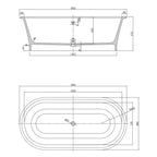 Pietra Bianca Rome Freestanding Bath Specification