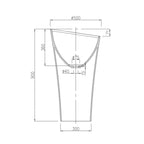 Pietra Bianca Speaker Freestanding Basin Specification