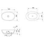 Pietra Bianca Sussana Above Counter Basin Specification