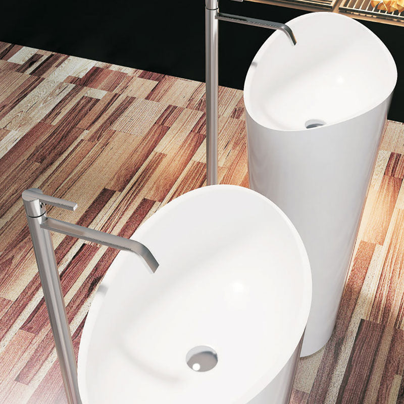 Pietra Bianca Wave Freestanding Basin
