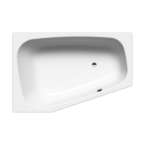 Kaldewei Plaza Duo 1800mm Steel Enamel Geometrical (Wide Right Corner) Built In Bath With Overflow - Gloss White