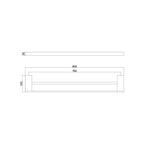 PLD Taho Double Towel Rail 800mm Spec