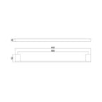 PLD Taho Single Towel Rail 600mm Spec