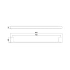 PLD Taho Single Towel Rail 800mm Spec