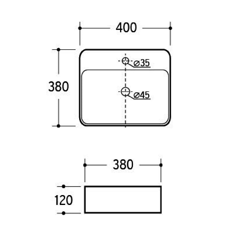 Parisi Linfa 40 Wall Basin