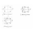 Parisi L'Hotel Slim Soft Close Seat - Specification