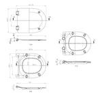 Parisi L’Hotel / Ellisse Soft Close Seat (Centric Lift Off Hinge) - Specification