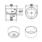 Parisi Pop Wash Basin 450mm- Semi Gloss White Specification