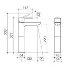 Caroma Contura Tower Basin Mixer Specifications