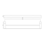 PLD Platinum Double Towel Rail 600mm Specification