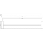 PLD Platinum Double Towel Rail 600mm Matt Black specifications
