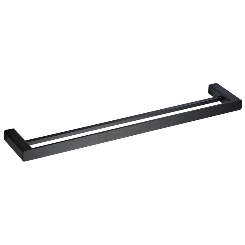 PLD Platinum Double Towel Rail 600mm Matt Black