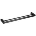 PLD Platinum Double Towel Rail 600mm Matt Black