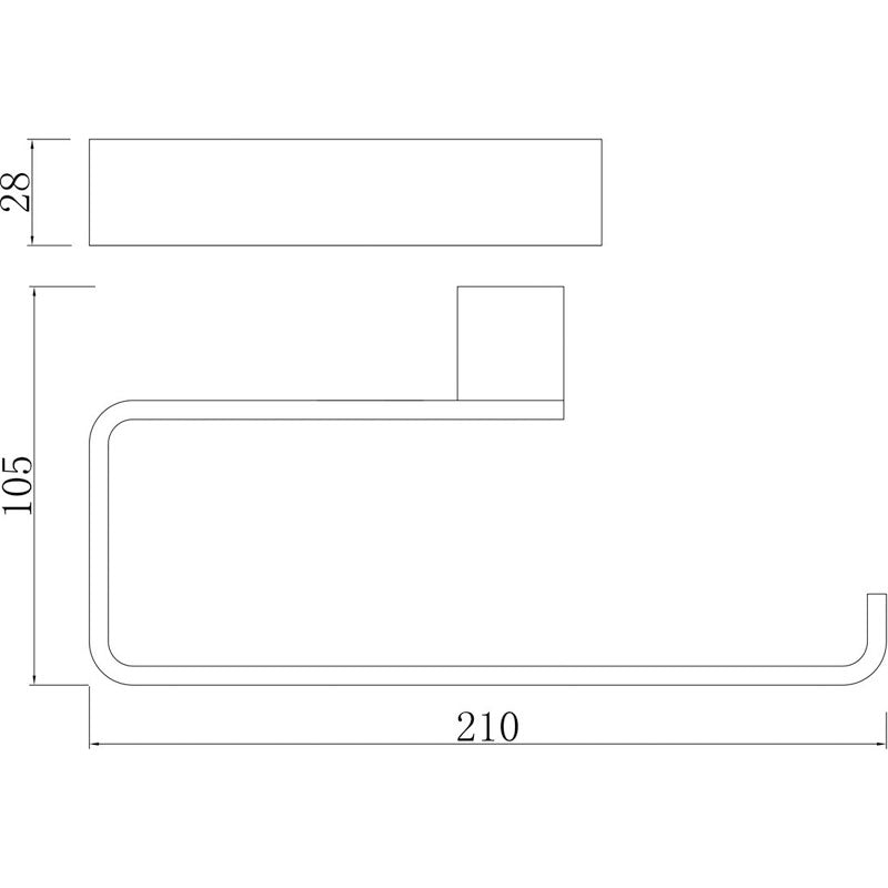 PLD Platinum Guest Towel Holder Matt Black specifications