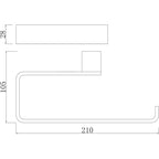 PLD Platinum Guest Towel Holder Matt Black specifications