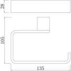 PLD Platinum Toilet Roll Holder Matt Black specifications