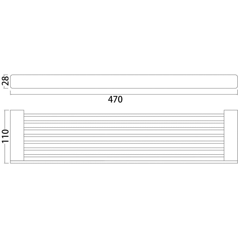 PLD Platinum Deluxe Shower Shelf Satin Nickel specifications