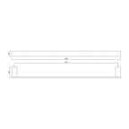 PLD Platinum Single Towel Rail 600mm Specification