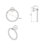 Gareth Ashton Poco Towel Ring - Chrome