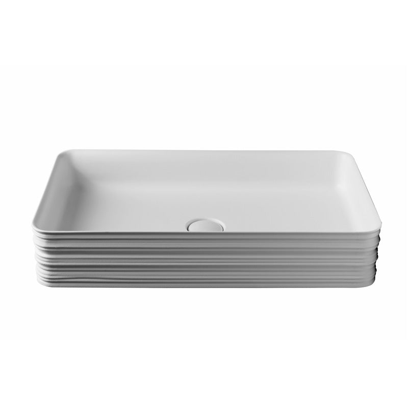 Parisi Trace 650x380 Bench Basin - Matte White - VA03.01