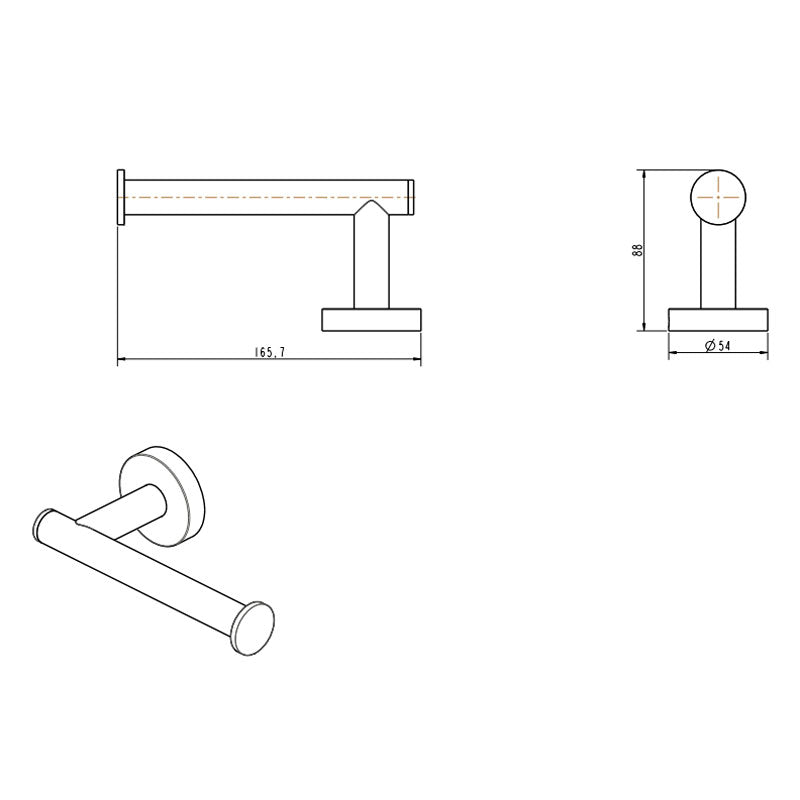 Gareth Ashton Poco Toilet Roll Holder - Gun Metal Specification