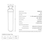 Puretec High Flow Inline Water Filter System, 0.1 Micron Specification