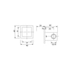 Parisi Quadro Elbow Water Connector 46mm - Chrome - QQ.SP.LB