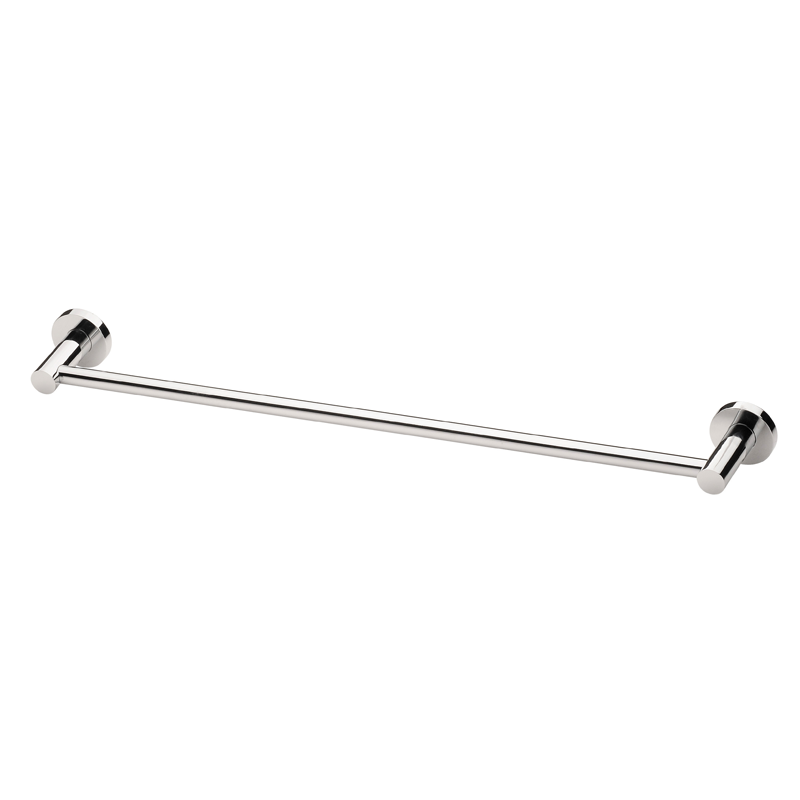 Phoenix Radii Single Towel Rail 600mm with Round Plate - Chrome - RA804 CHR