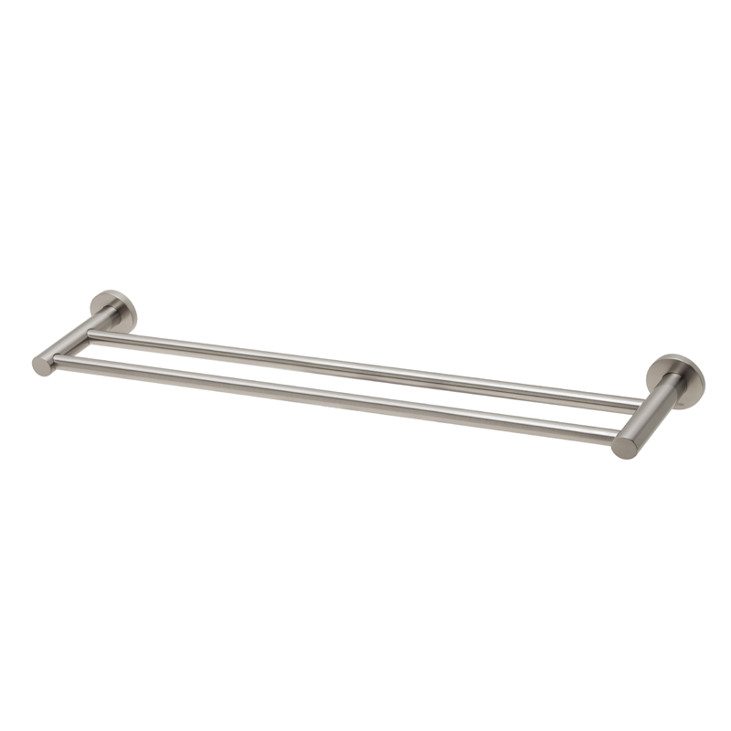 Phoenix Radii Double Towel Rail 600mm with Round Plate