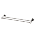 Phoenix Radii Double Towel Rail 600mm with Round Plate