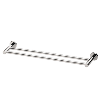 Phoenix Radii Double Towel Rail 600mm with Round Plate