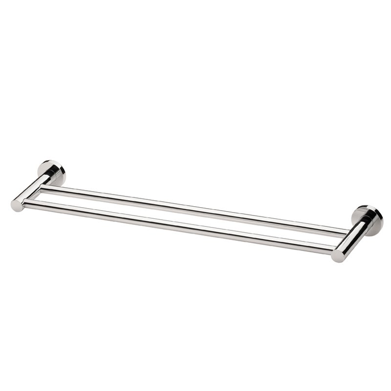 Phoenix Radii Double Towel Rail 600mm with Round Plate