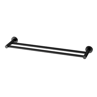 Phoenix Radii Double Towel Rail 600mm with Round Plate