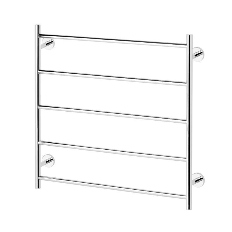 Phoenix Radii Towel Ladder 750x740 with Round Plate - Chrome