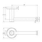 Phoenix Radii Toilet Roll Holder with Round Plate - Matte Black