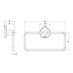 Phoenix Radii Hand Towel Holder with Round Plate