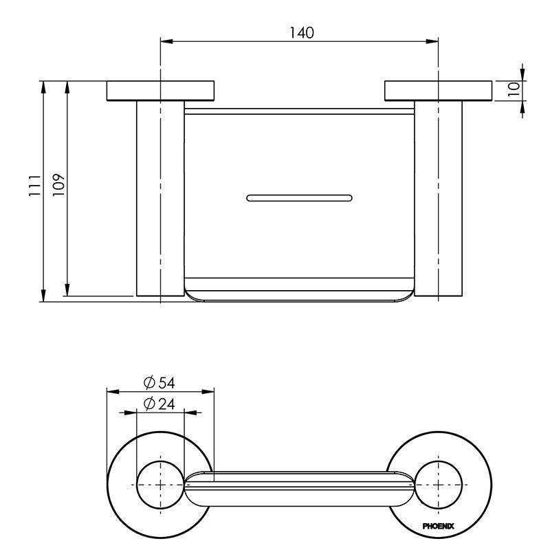 Phoenix Radii Soap Dish with Round Plate