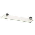 Phoenix Radii Glass Shelf with Round Plate - Chrome
