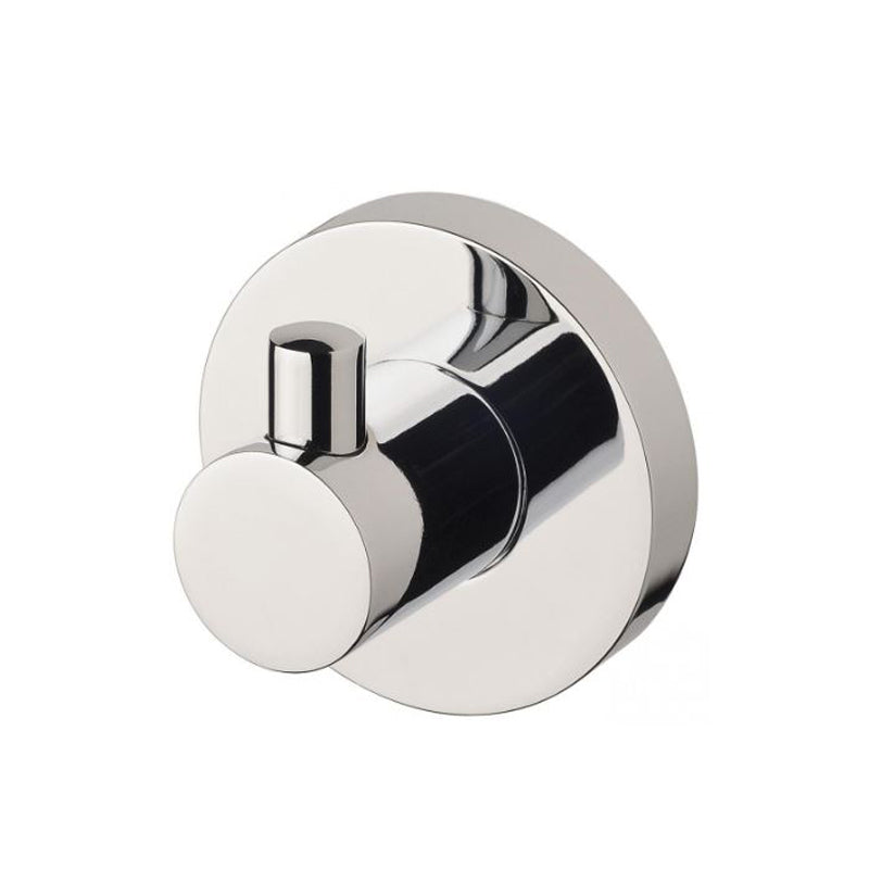 Phoenix Radii Robe Hook Round Plate - Chrome