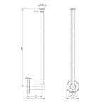 Phoenix Radii Spare Toilet Roll Holder with Round Plate - Chrome