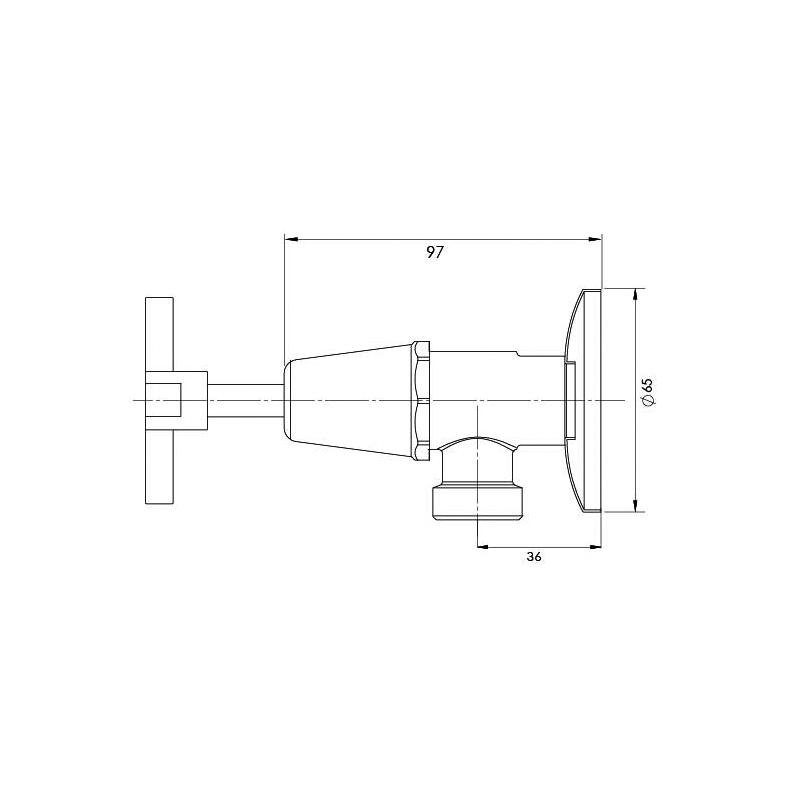 Phoenix Radii Washing Machine Stops - Chrome